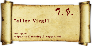 Teller Virgil névjegykártya